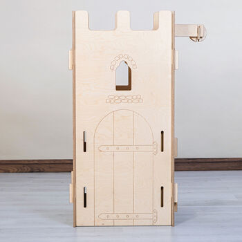 Eco Friendly Wooden, Flat Pack Kids Turret Playhouse, 7 of 8