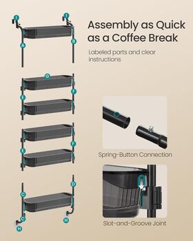 Over Door Pantry Organiser Hanging Spice Rack, 5 of 6