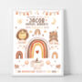 Personalised Keepsake Birth Print Boho Rainbows, thumbnail 3 of 4