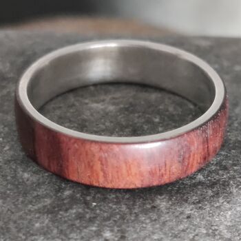 Silver And Santos Rosewood Cross Ring, 3 of 6