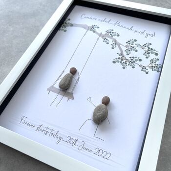 Personalised Engagement Swing Pebble Picture, 4 of 4