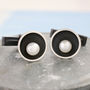 Black Pearl Cufflinks. 30th Anniversary Gift For Him, thumbnail 9 of 12