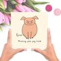 'Missing You Pig Time' Chocolate Card, thumbnail 1 of 3
