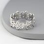 Sterling Silver Forget Me Not Flower Infinity Ring, thumbnail 2 of 9