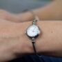 Rose Gold Stainless Steel White Dial Bangle Watch, thumbnail 9 of 9
