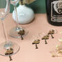 Personalised Party Flamingo Wine Glass Charms, thumbnail 1 of 12