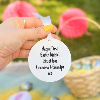 Personalised Baby's First Easter Egg Wreath Decoration, 2 of 9