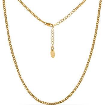 Men's 3mm 18k Gold Plated Curb Chain – Bold, Timeless Necklace For A Sleek, Masculine Style, 8 of 9