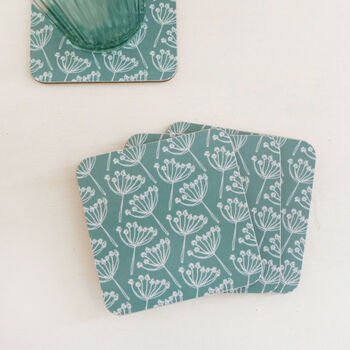 Set Of Four Cow Parsley Coasters, 3 of 3
