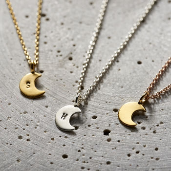Personalised Mini Crescent Moon Necklace, 4 of 7