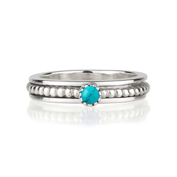 Personalised Birthstone Lalita Silver Spinning Ring, 4 of 10