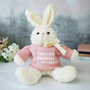 personalised bunny teddy