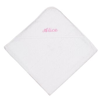 Personalised Velour Organic Cotton Baby Towel, 2 of 4