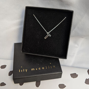Personalised Silver Initial Letter Charm Necklace, 11 of 12