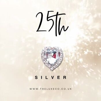 Sparkly Silver Anniversary Heart Card, 3 of 12