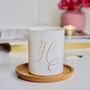 Calligraphy Initial Scented Candle, thumbnail 1 of 6