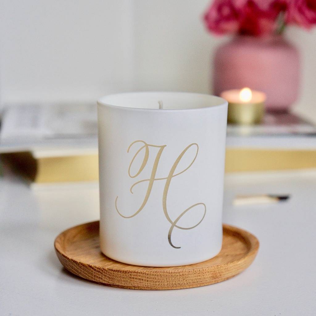 Calligraphy Initial Scented Candle, 1 of 6