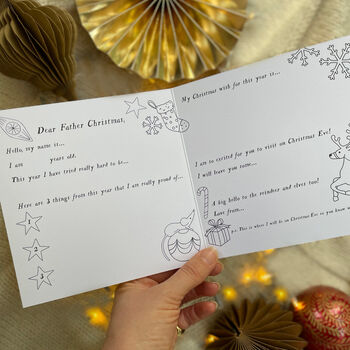 Dear Father Christmas Colouring Card To Personalise, 3 of 8