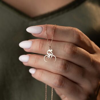 Ride On Spirit Cyclist Bike Necklace, 6 of 9