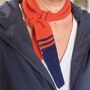 Cashmere Triangle Neck Tie Scarf, thumbnail 2 of 12