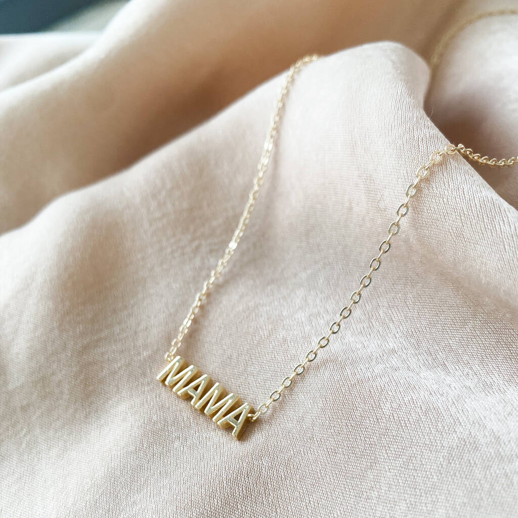 ‘Mama’ 18k Gold Plated Necklace, 1 of 2