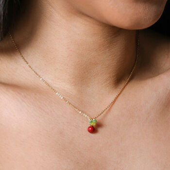 Radish Pendant Necklace In Gold, 2 of 4