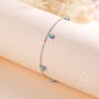 Delicate Turquoise Charm Bracelet, thumbnail 1 of 11