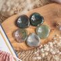 Fluorite Heart Worry Thumb Stone Crystal Gift, thumbnail 2 of 2