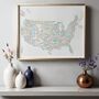 Literary Map Of The USA, thumbnail 1 of 4