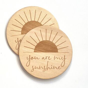 Wooden Baby Announcement Sunshine Engraved Sign, 8 of 8