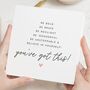 Personalised Good Luck Encouragement Card For Friend, thumbnail 1 of 7
