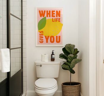 Life Lemons Quote Kitchen Wall Art Print Food Lover Gift, 8 of 8