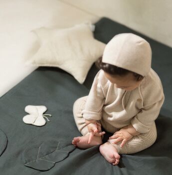 Organic Linen Playmat In Sand, 6 of 7