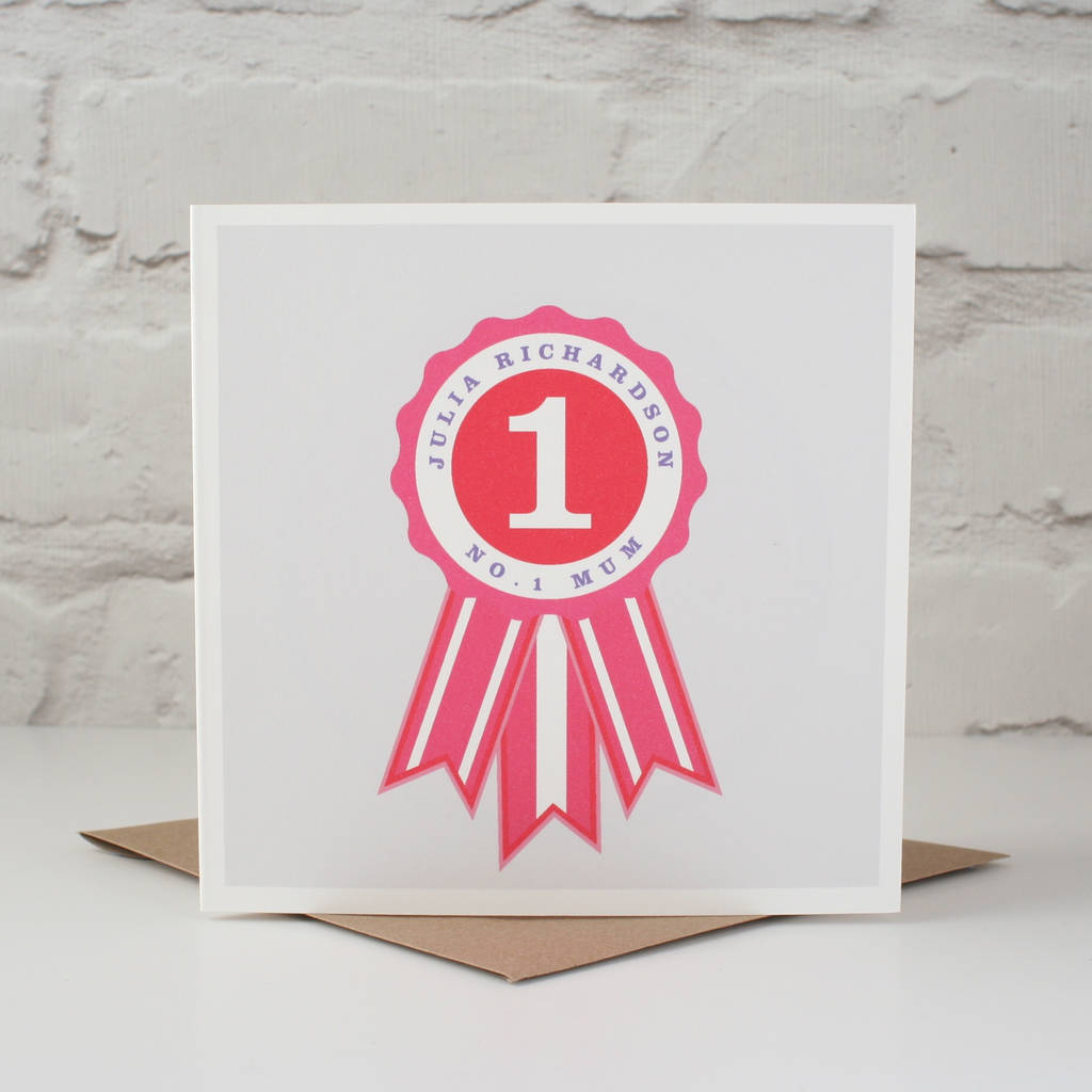 number one mum personalised card by the design conspiracy