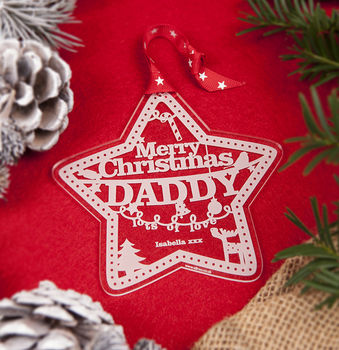 Personalised Star Christmas Decoration, 3 of 5