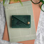 Green Bird Print Leather Wallet, thumbnail 1 of 7