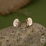 Anatomical Kidney Stud Earrings In Sterling Silver, thumbnail 2 of 12