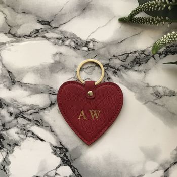 Personalised Saffiano Heart Keyring, 7 of 10