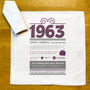 Personalised 60th Birthday 1963 Handkerchief Pair, thumbnail 5 of 12