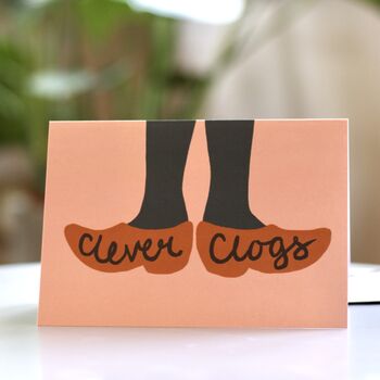 Clever Clogs Greetings Card, 2 of 6