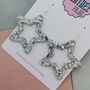 Sparkly Large Star Glitter Resin Statement Earrings, thumbnail 3 of 8