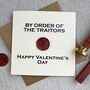 Order Of The Traitors Inspired Valentine's Day Card, thumbnail 1 of 2