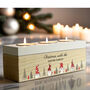 Personalised Gonk Christmas Triple Tea Light Box, thumbnail 4 of 5