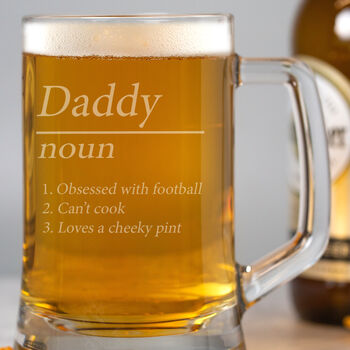Personalised Name Definition Pint Glass Tankard, 2 of 3
