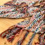 Hand Loomed Recycled Soft Rainbow Blanket Sofa Throw, thumbnail 3 of 12