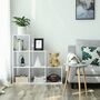 White Six Cube Wooden Display Shelf Rack Bookshelves, thumbnail 2 of 7