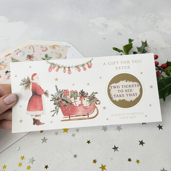 Personalised Christmas Scratch Off Voucher Gift Card, 5 of 7