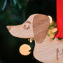 Dachshund Personalised Dog Wooden Christmas Decoration, thumbnail 5 of 12