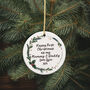 Happy First Christmas As My Mummy And Daddy Wreath Decoration, thumbnail 1 of 3