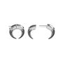 Claw Hoop Earrings In Sterling Silver, thumbnail 1 of 2